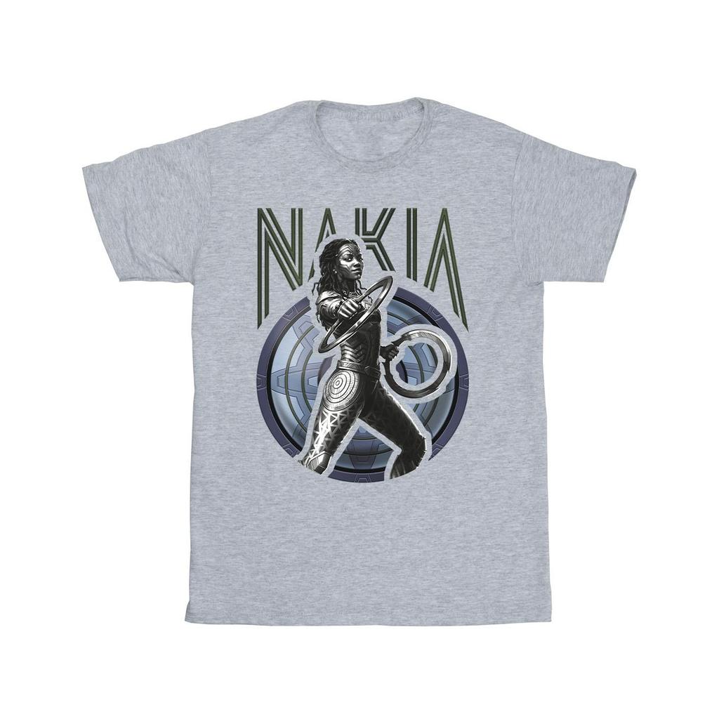 Marvel Mens Wakanda Forever Nakia Shield T-Shirt