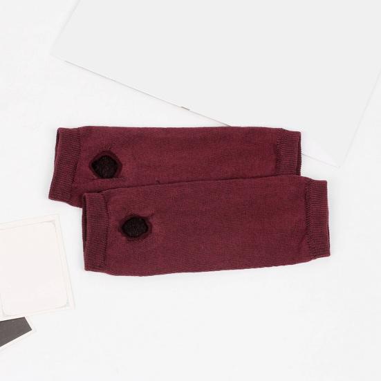 1 пара осенне-зимних перчаток без пальцев, трикотажные, высокоэластичные, нескользящие, с запястьем