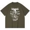 Хлопковая футболка плотностью 230 г/м² 100% Хлопок Heavy Metal Футболка с принтом рок-группы Популярная музыка Унисекс Тяжелая хлопковая футболка