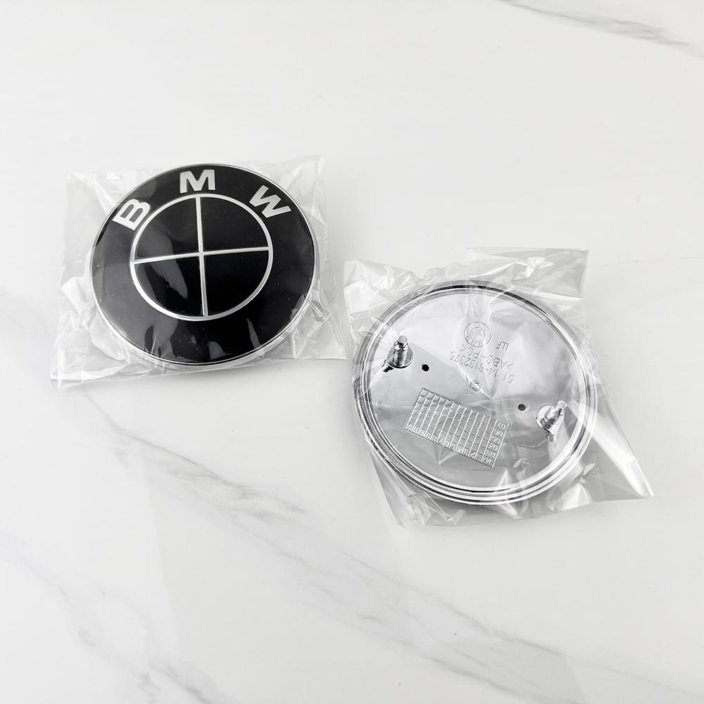 2Pcs 74mm 82mm Vehicle Front Rear Logo Decorative Housing Kit For BMW E61 F90 F07 F11 F18 Series