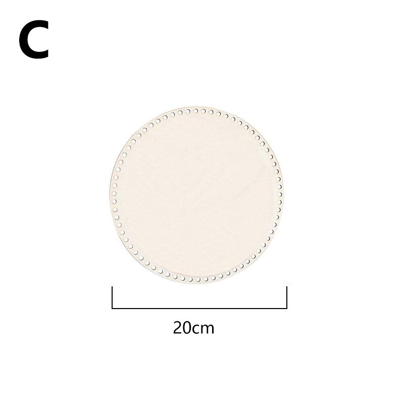 1PC DIY Blank Basket Base Crochet Wooden Unfinished Round Cross Stitch Crafts Basket Bottom Carved