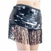Women's High Waisted Sexy Sequined Half Skirt Waist Accessories Sequined Belly Dance Waist Scarf