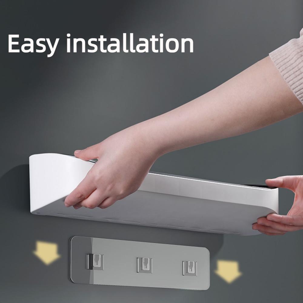 Полка для унитаза, настенная, многофункциональная, туалетные принадлежности для ванной комнаты, большая неперфорированная полка для хранения в ванной комнате