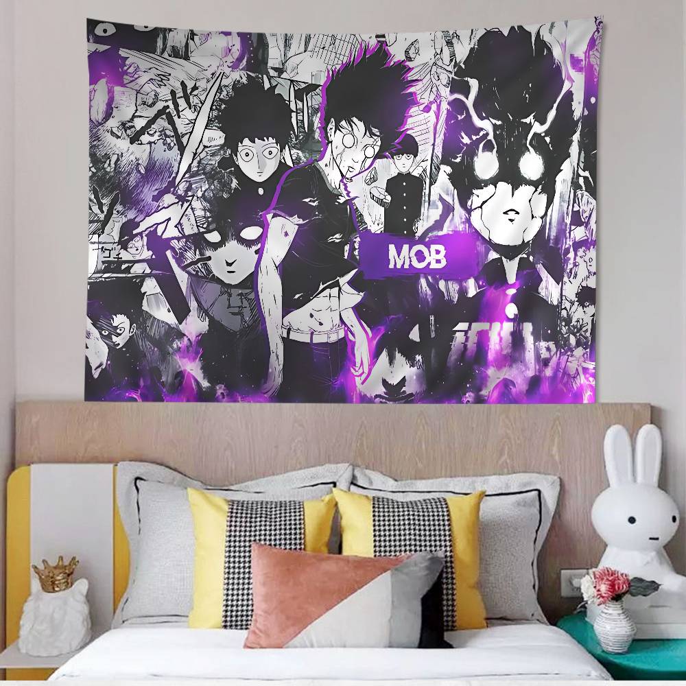 Japan Anime Mob Psycho 100 Hippie Wall Hanging Tapestries Bohemian Wall Tapestries Mandala INS Home Decor