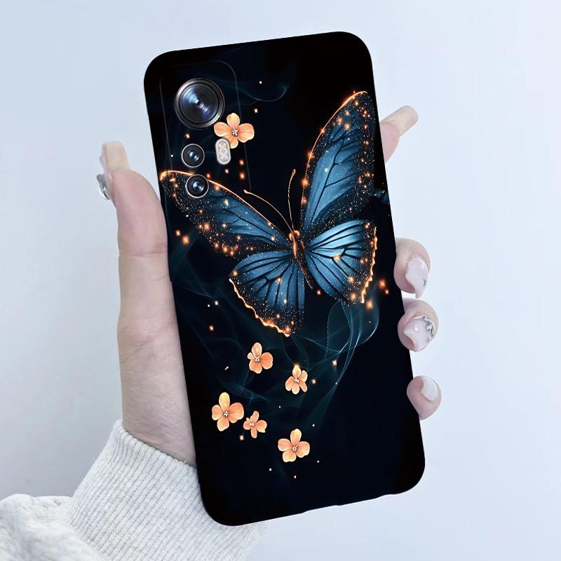 Чехол для Xiaomi 12 12X Для Xiaomi Mi 12 Pro Девочка с цветами Новый дизайн Задняя крышка Корпус Для Mi12 12Pro Мягкий силикон Funda Чехол