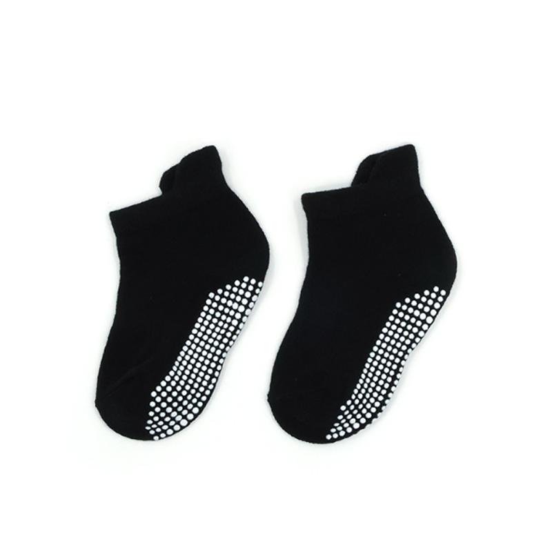 3Pair/lot New black/white children's socks baby casual non-slip children's baby socks