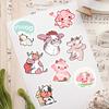 Милые Мультяшные Розовые Коровки Наклейки Животные DIY Детские Игрушки Подарок Декоративная Наклейка Для Скрапбукинга Ноутбука Телефона Багажа Бутылки Водонепроницаемые