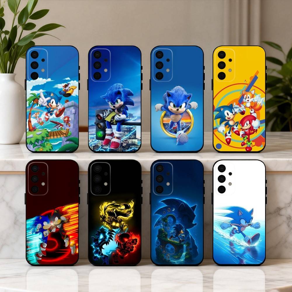 S-Sonic-C The H-Hedgehog-G Game phone Case For Samsung Galaxy A73,A72,A71,A70,A53,A52,A51,Others Soft Black Shell