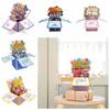 Wishing 3D Pop Up Birthday Greeting Card Colorful Flower Butterfly Mother's Day Cards  Birthday