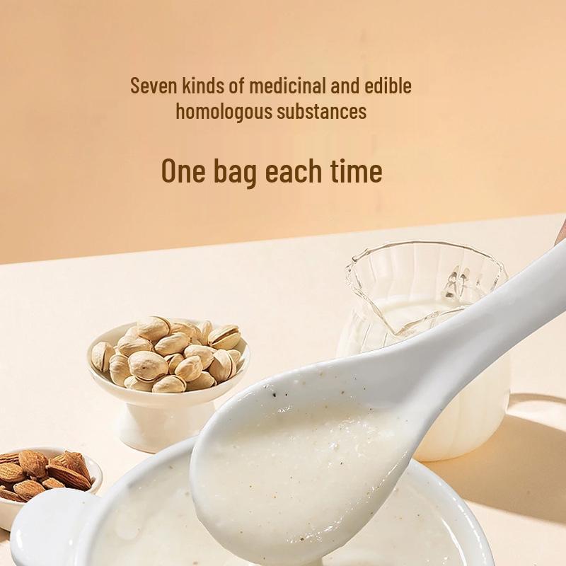 Almond Seven White Drink Meal Replacement with Coconut, Sweet Almond, Lotus Seed, Lily & Tremella Powders - Breakfast Beverage