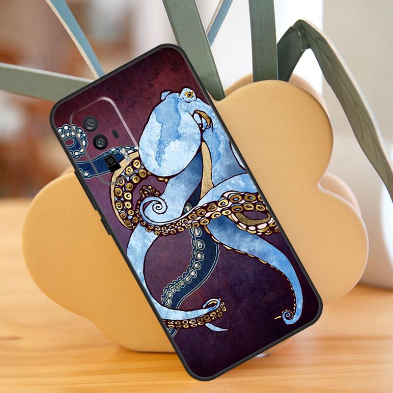 Чехол Marine Life Ocean Octopus для POCO F6 Pro X6 X5 X3 F3 F5 M6 M5s Xiaomi 13T Pro 11T 12T 12 13 Lite 14 Ultra Cover