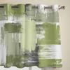 Geometric Abstract Oil Painting Sage Green Window Curtains for Living Room Luxury Bedroom Curtain Kitchen Blinds Drapes Curtains