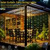 Solar Curtain Light String 100/200/300 LED Outdoor Terrace, Courtyard Garden, Bedroom, Party Decoration Holiday Gifts, Christmas Lights
