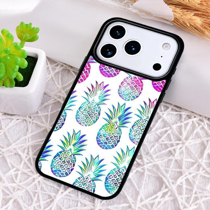 Kawaii Pineapple Art Phone Case for iPhone 17 Air 16 15 11 12 14 13 Pro Max Shockproof Cover