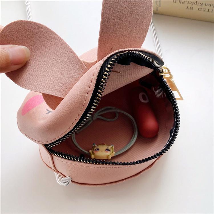 Coin Purses Cartoon Kids Baby Girls Boys Animal Rabbit Bear Handbags PU Leather Cute Crossbody Bags