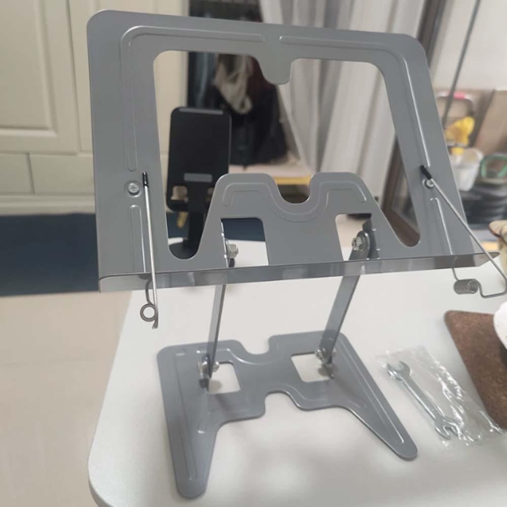 Full Metal Book Holder Rotating Bookstand Laptop Riser Reading Stand Desk Organizer