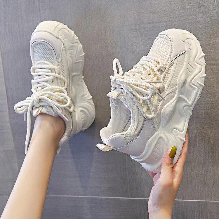 Сетчатые кроссовки в стиле "dad shoes" на толстой подошве с увеличенной высотой, ультралегкие и тонкие, летние, новые, дышащие, на платформе