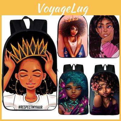 Афроафриканская красота Черная принцесса Водонепроницаемый школьный рюкзак с регулируемыми плечевыми лямками
