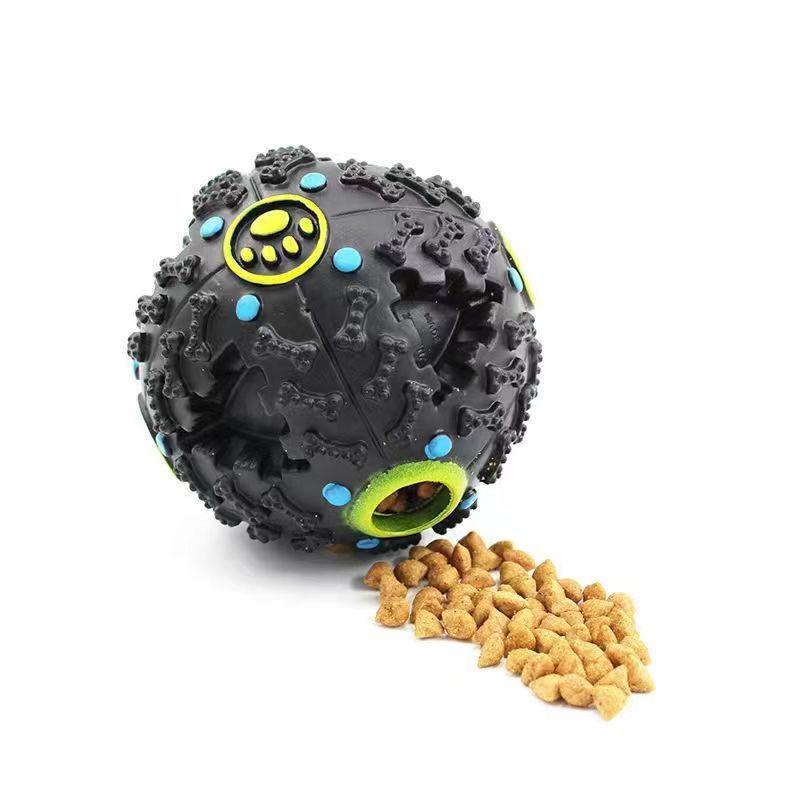 Colorful Squeaky Chew Toy Puzzle Ball for Dogs - Available in Large & Small