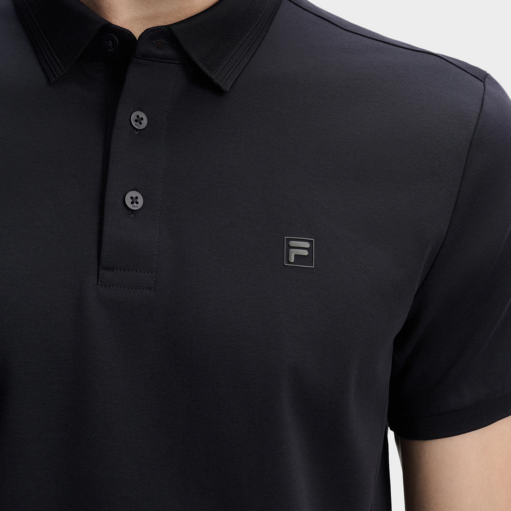 Fila Белая однотонная вязаная мужская футболка-поло с коротким рукавом tops F11M613103F-NV