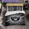 Las Vegas Raiders Pattern Microfiber 3Pcs Bedding Set Decor Duvet Cover Set For Bedroom Home Use