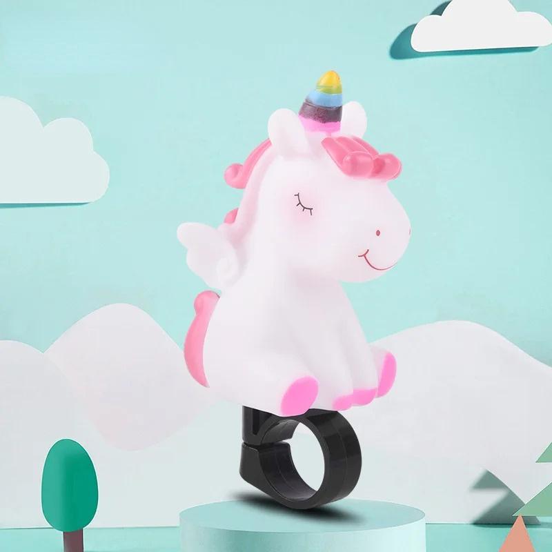 1/2PCS Cartoon Dinosaurs Unicorn Air Horn Children Balance Bike Scooter Bell Super Loud Bicycle Bell Bicycle Accessories
