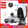 Tesla 7 кВт IEC62196-2 Тип 2 32А Электромобиль 3-фазный Для Skoda Enyaq Smart Car Быстрая автоматическая зарядная станция Подключение к разъему Управление через приложение на телефоне
