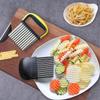 Potato Chip Slicer Stainless Steel Slicer Dough Vegetable Fruit Crinkle Wavy Slicer Knife Potato Cutter Chopper Kitchen Tools