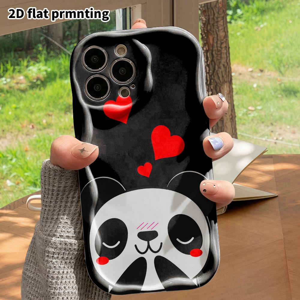 Phone Case: 2D flat, suitable for iPhone 18 17 16 15 14 13 12Pro protective case, cartoon panda, perfect Christmas and Halloween holiday gift