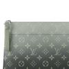 Louis Vuitton Pochette Voyage Letter Logo Zipper Toiletry Bag Leather Clutch Men bags Khaki-Green M11545