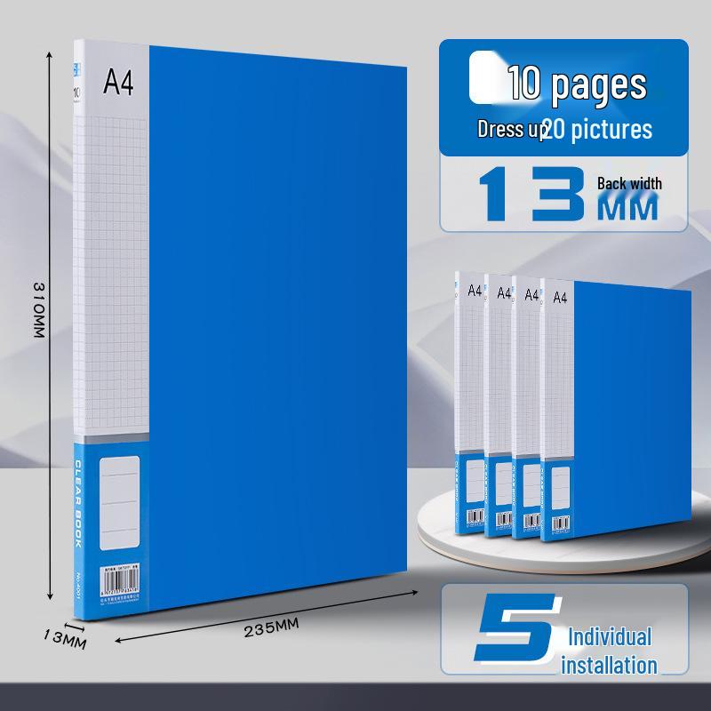 A4 Transparent Multi-layer Document Binder for Office and Study Supplies