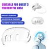 For Meta Quest 3 Headset Q 3 Host Crystal Case Lens Cover Tempered Film Rocker Cap Strong Protection VR Accessories