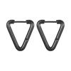 Круглая проволочная треугольная пряжка из нержавеющей стали Персонализированные трендовые серьги унисекс из титановой стали особой формы