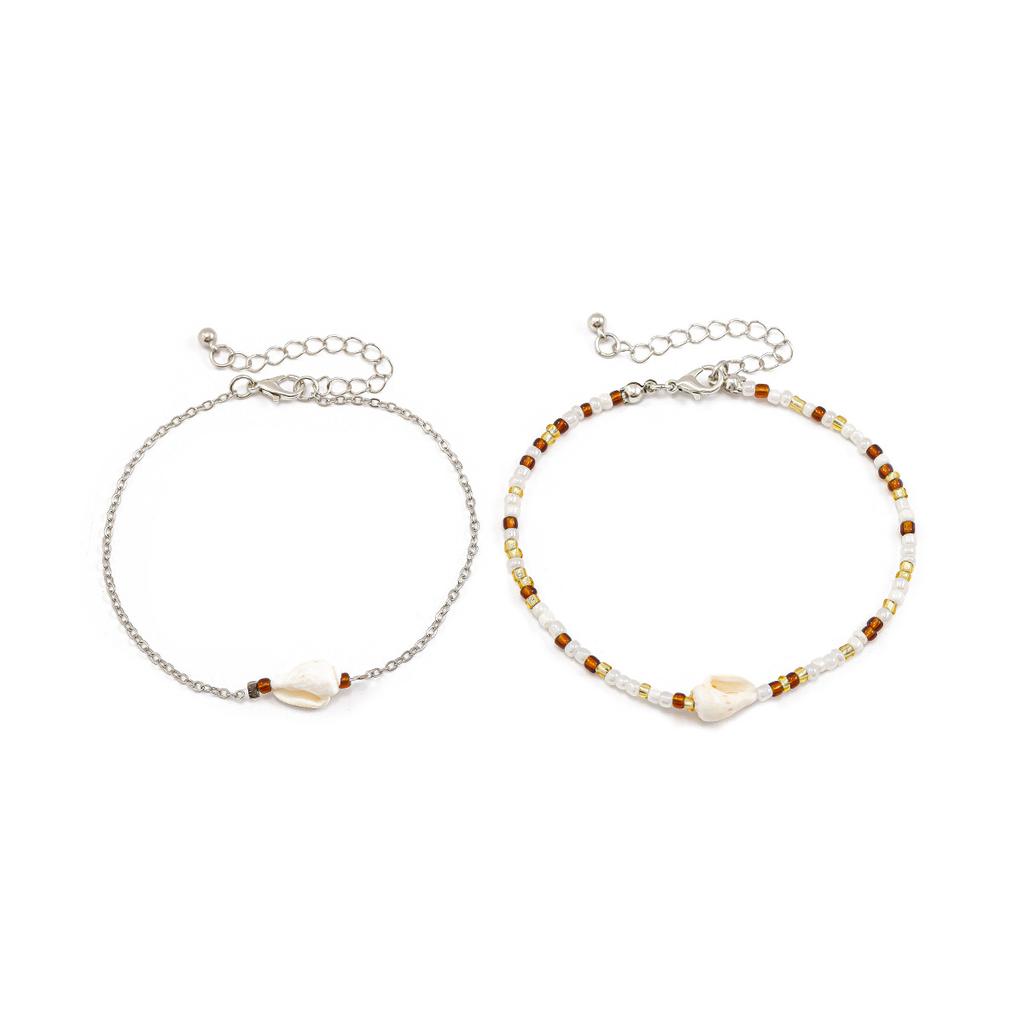 Океанский ветер Ракушка Морская звезда Бисером Браслет на ногу Аксессуары для ног, Пляжные Блестки Кисточка Черепаха Браслеты на ногу