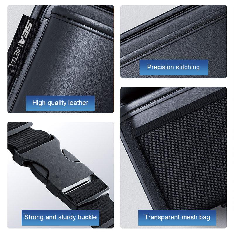SEAMETAL Кожаный органайзер для хранения в багажник автомобиля, съемный карман на спинку сиденья, подвесные органайзеры для джипов, внедорожников, минивэнов