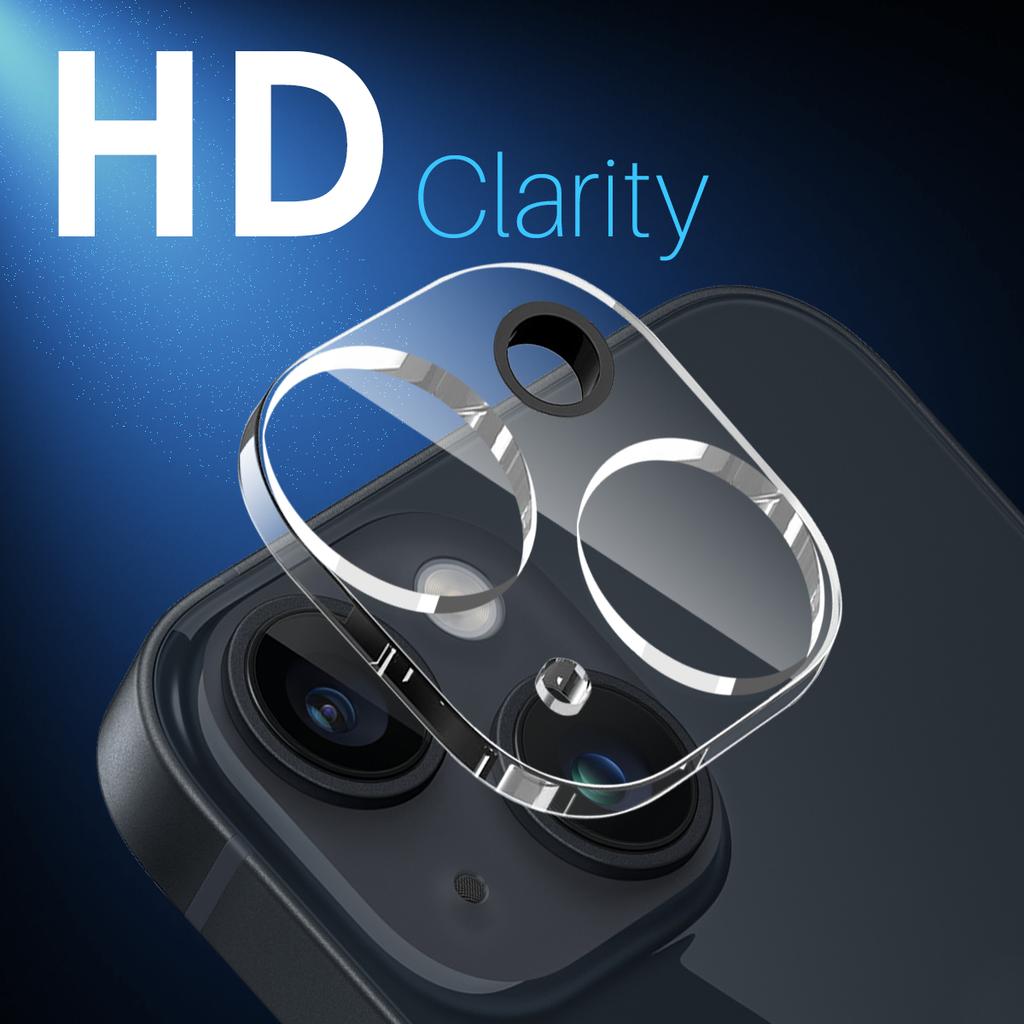 NORTHJO 2Pcs For iPhone 14/14 Plus Tempered Glass Camera Lens Protector Clear 3D Integrated Full Coverage