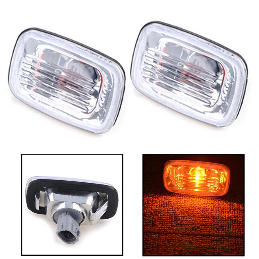 2 Pcs Car Front Bumper Side Marker Turn Signal Lamps Side Marker Light For Toyota For Cruiser LC100 98-07