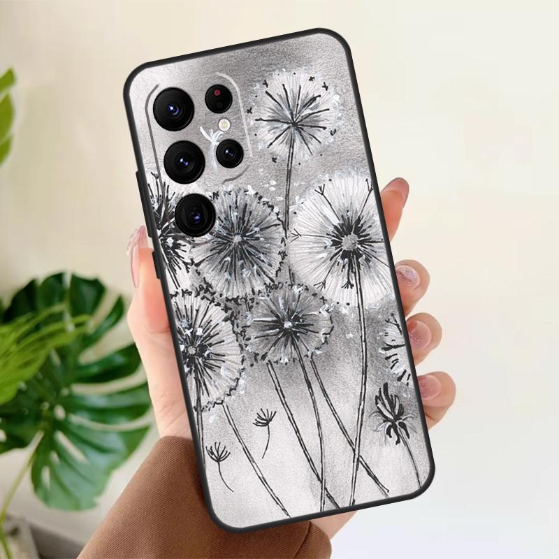 Dandelion Soft Case For Samsung Galaxy S21 S22 S23 S24 S25 Ultra S9 S10 Plus S20 FE S24 FE Phone Cover