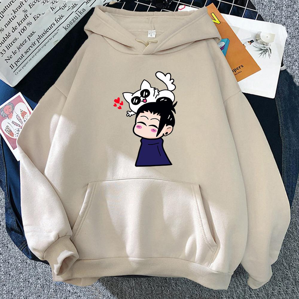 Geto Suguru и Gojo Cat in Love аниме дзюдзюцу кайсен толстовка 2023 женские толстовки в стиле Харадзюку унисекс Kawaii винтажные толстовки Корея