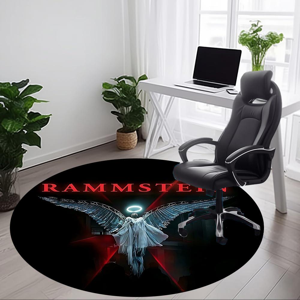 1 шт. Круглый коврик Rammstein Angel Wings для офиса, Нескользящий, Мягкий и прочный офисный коврик для декора интерьера, Идеально подходит для офиса,yy250915006