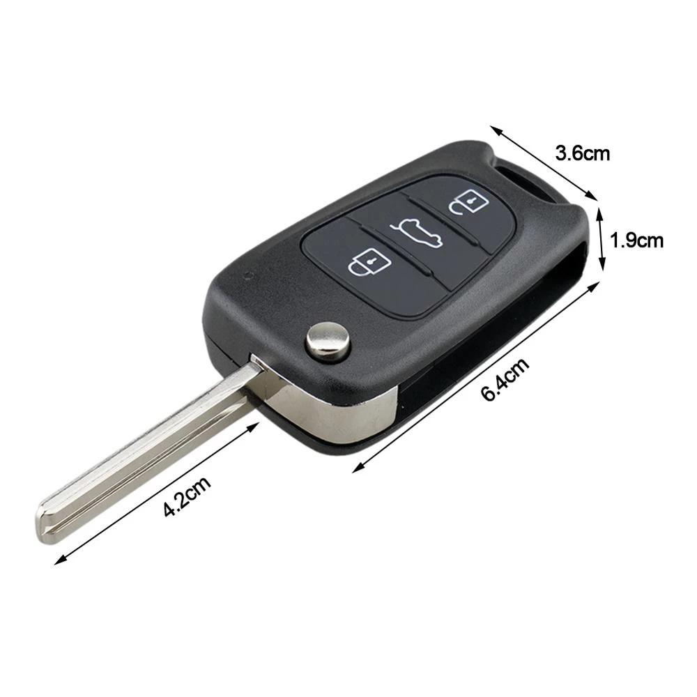 Kia K2 K5 For Hyundai Cerato Picanto 3 Buttons Flip Folding Key Case Car Key Shell Remote Key Shell