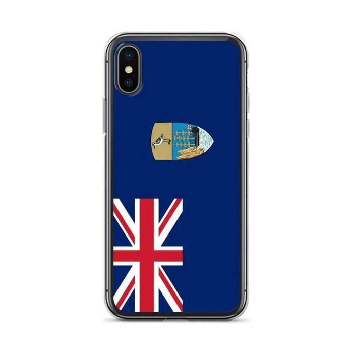 Coque Télephone Drapeau Sainte-Hélène, Ascension Et Tristan Da Cunha - iPhone X