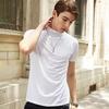 2024 Men's Milk Silk Slim Short-sleeve High-collar Solid Color T-shirt