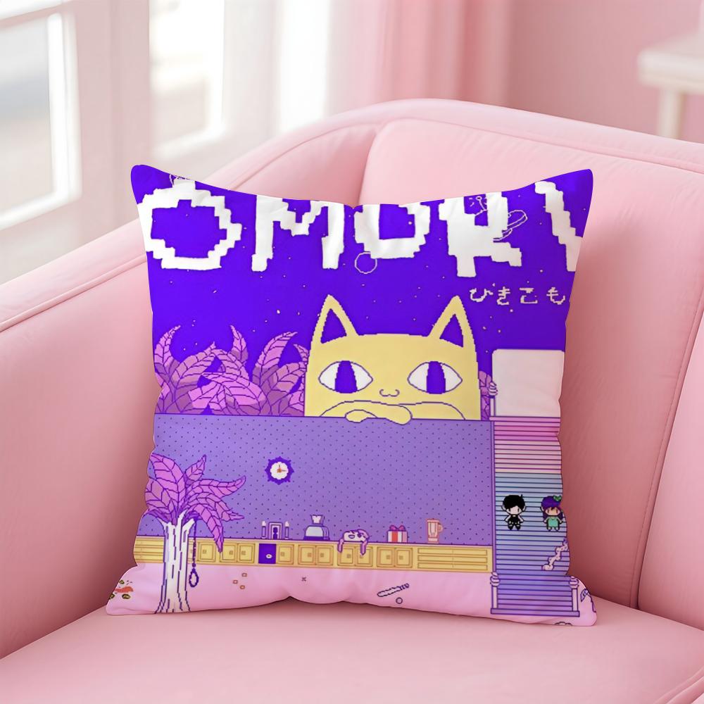 Eerie Indie Japanese Game Anime Kwaii OOmori Cushion Cover Pillow Case Soft Skin Friendly Fabric Concealed Zipper