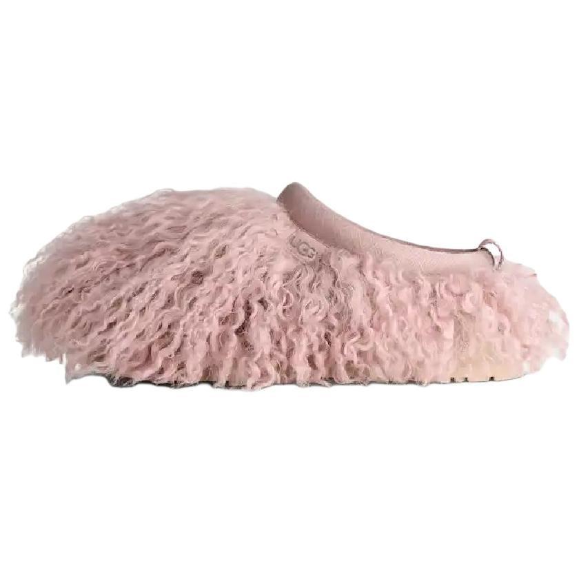 UGG Тазз Флафф Мамма Универсальные Шлепанцы на меху с закрытым носком EVA Устойчивые к истиранию Женские Розовые 1179371-FAWN