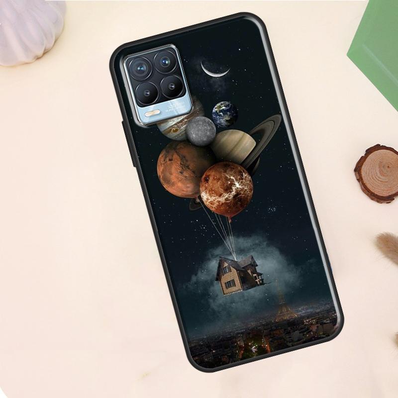 Astronaut Stars Space Planets Case For Realme C63 C61 C65 C67 C75 C55 C51 C53 C35 C71 11 12 13 14 15 Pro Plus GT6 GT7 Pro