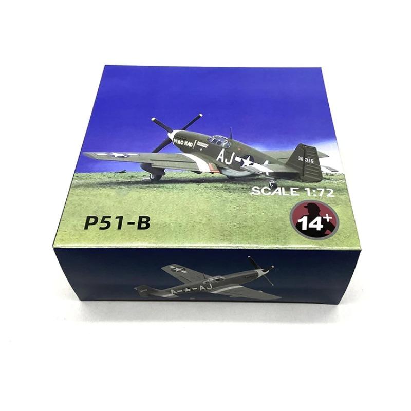 Литой металл Масштаб 1/72 Американская армия Авиалинии Истребитель P51b Mustang Модель самолета Военный Коллекционирование Подарок