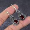 Mozambique Garnet Gemstone Handmade 925 Sterling Silver Jewelry Earring 2" V6d61