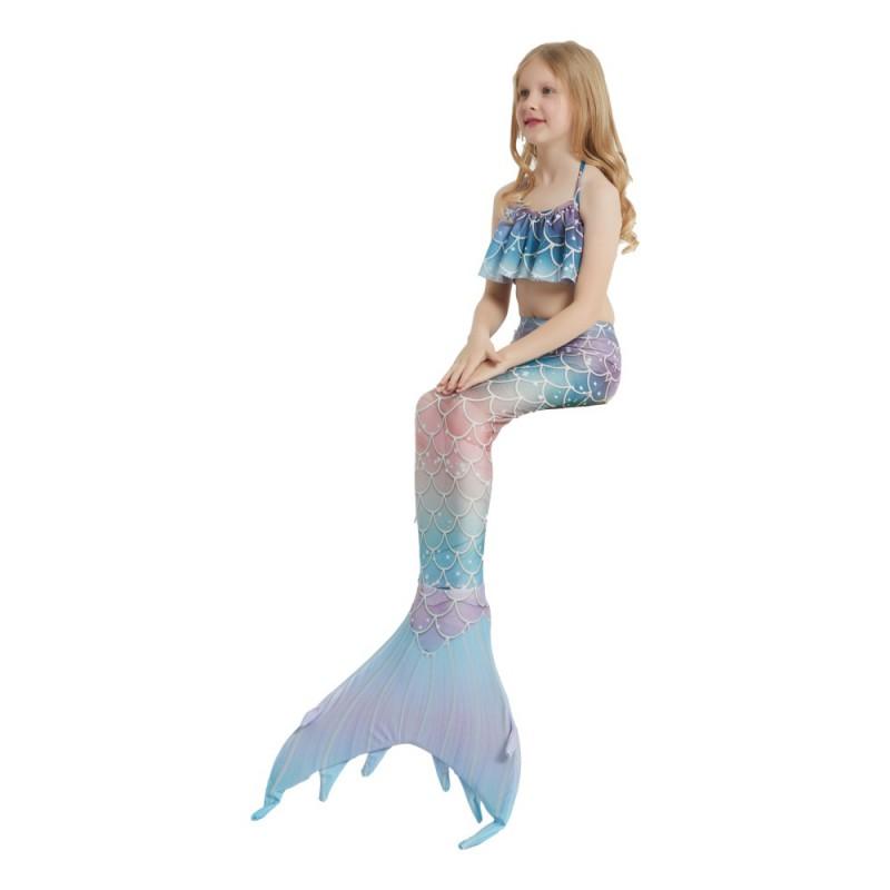 Mermaid Tail Swimsuit Kids Teens Adults Unisex Cosplay Costume Swimming Pool Beach Vacation Photo Shoot