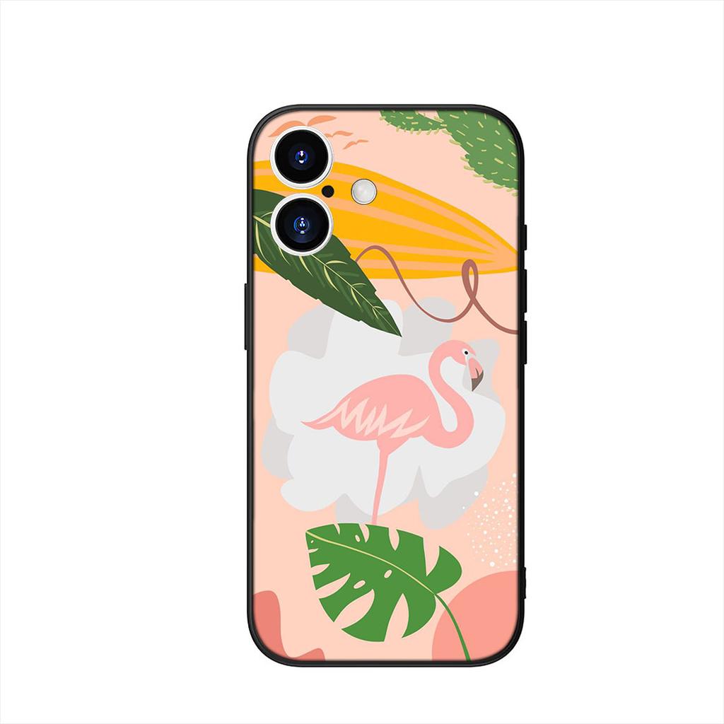 Flamingo Phone Cover Case for Apple iPhone 16 15 14 Plus 13 12 Mini 17 Pro Max + 16E Air 16+ ProMax Casing